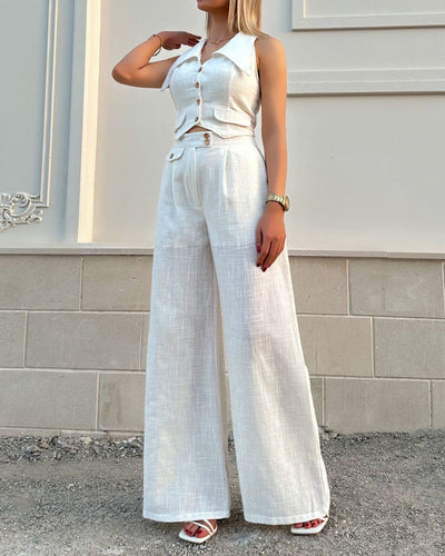 Fashion Superior Vest & Pants Two-piece Set