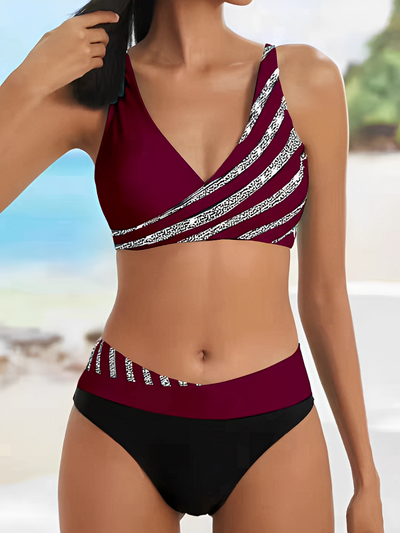 Dana | Striped Bikini Set