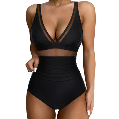 Manet | Mesh Panel Swimsuit