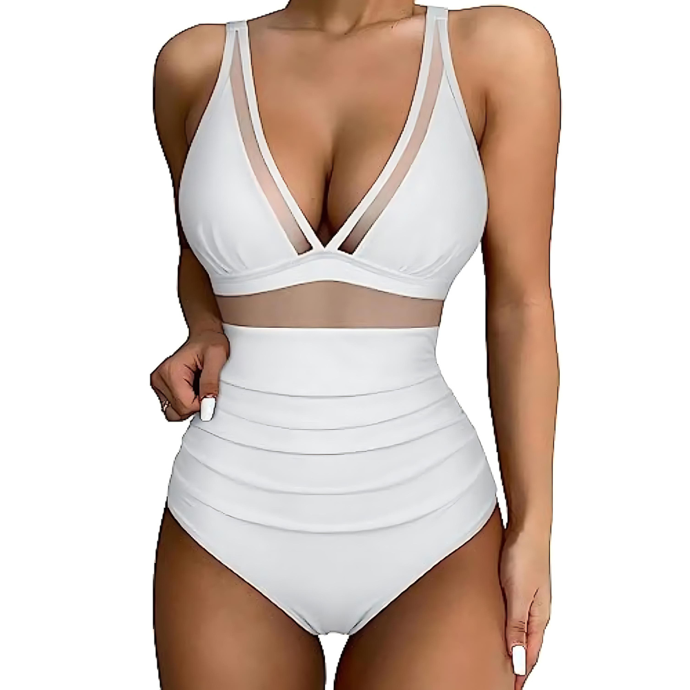 Manet | Mesh Panel Swimsuit