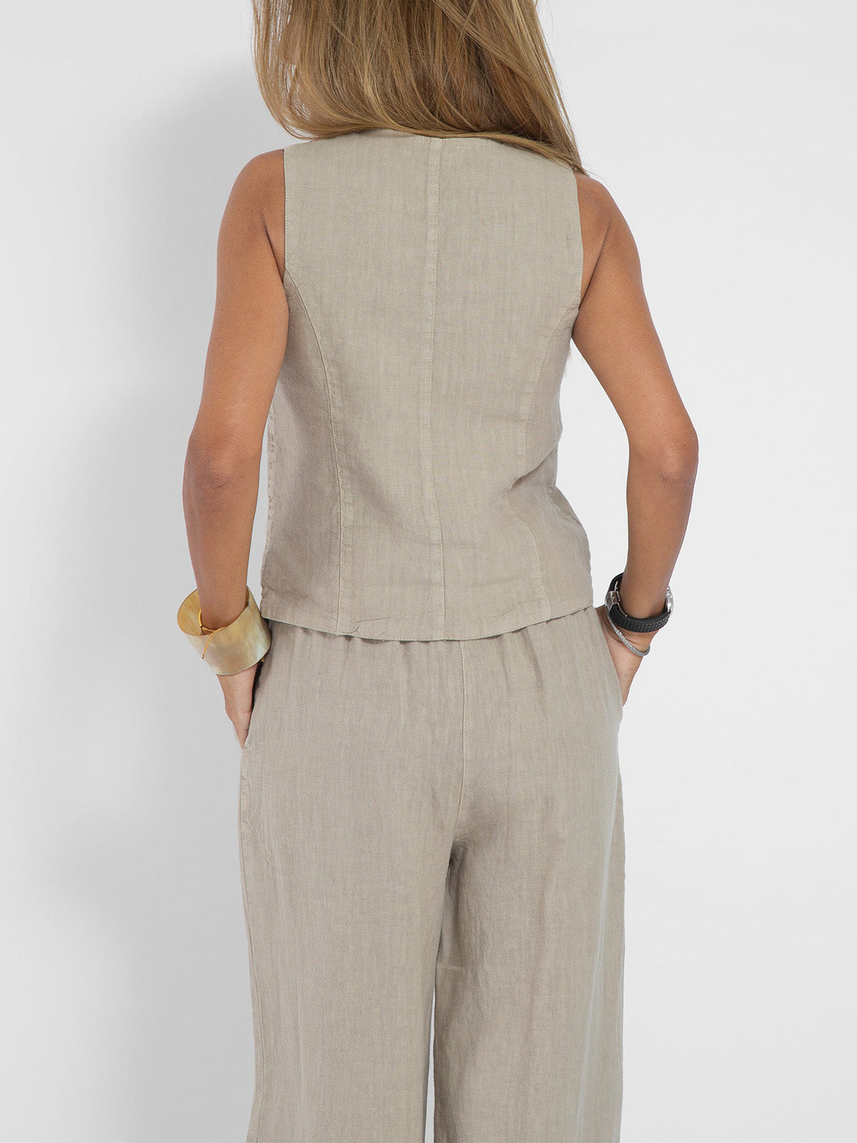 Aileen |  Elegant Vest & Wide-Leg Trousers Set