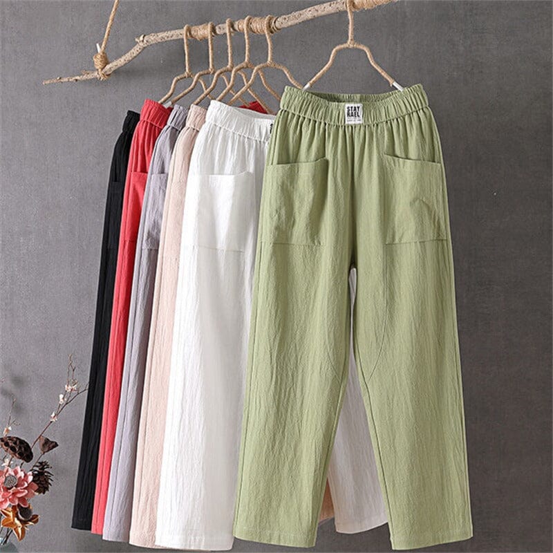 Olive | Linen Trousers (1+1 FREE)